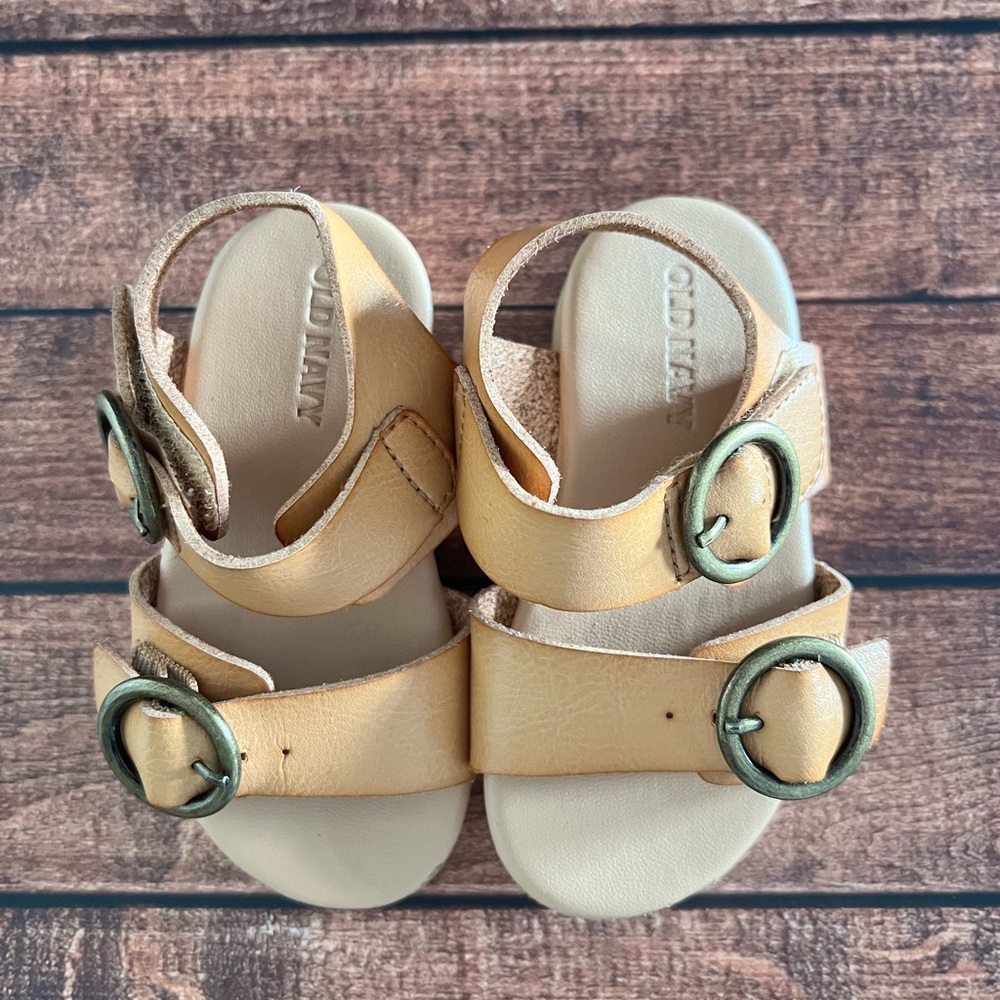 Old Navy Tan Sandals with Buckles